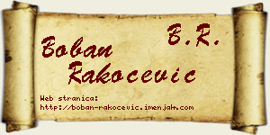 Boban Rakočević vizit kartica